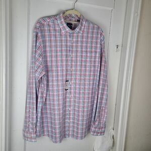 Johnnie-O Joshua Performance Long Sleeves Button Up Shirt XL Multi Plaid.